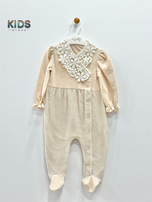 Lace Whisper – Waffle Touch Romper