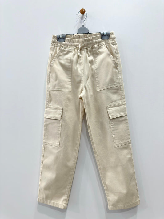 "Adventure Ready" β Cream Cargo Joggers for Kids
