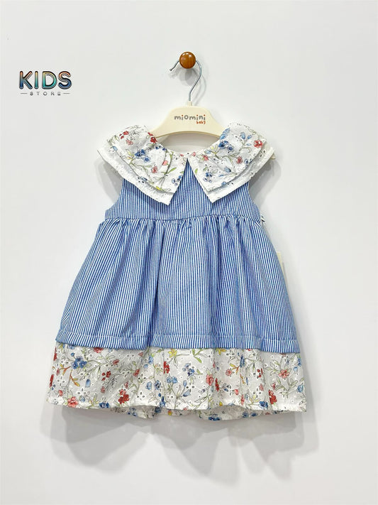 Petal Collar Charm – Blossom Stripe Dress!