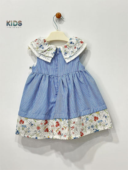 Petal Collar Charm – Blossom Stripe Dress!