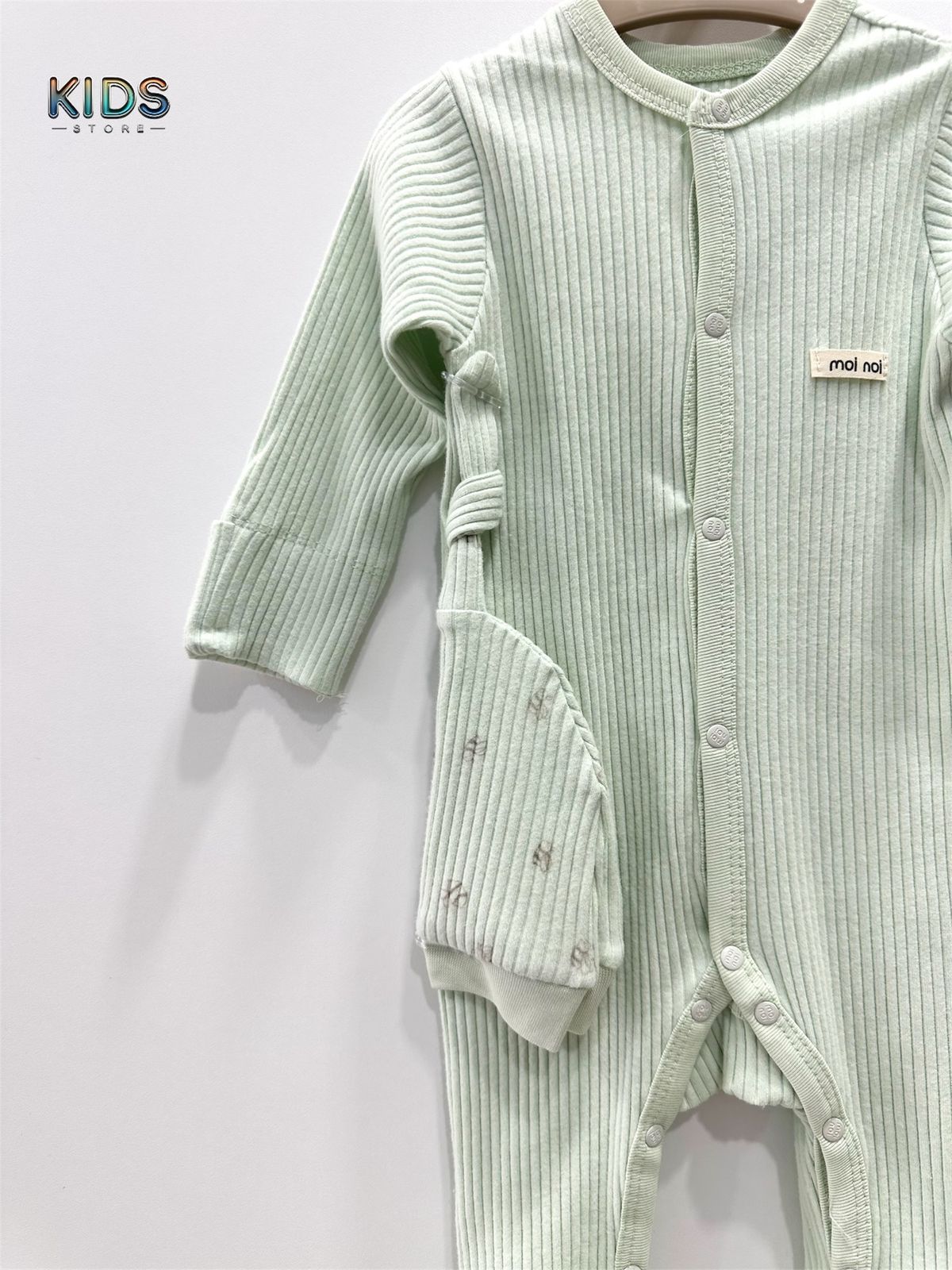 "Minty Hug" – Ultra-Soft Ribbed Baby Onesie!