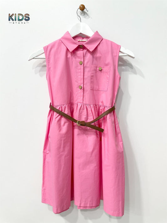Sunset Chic – Belted Cotton Day Dress!