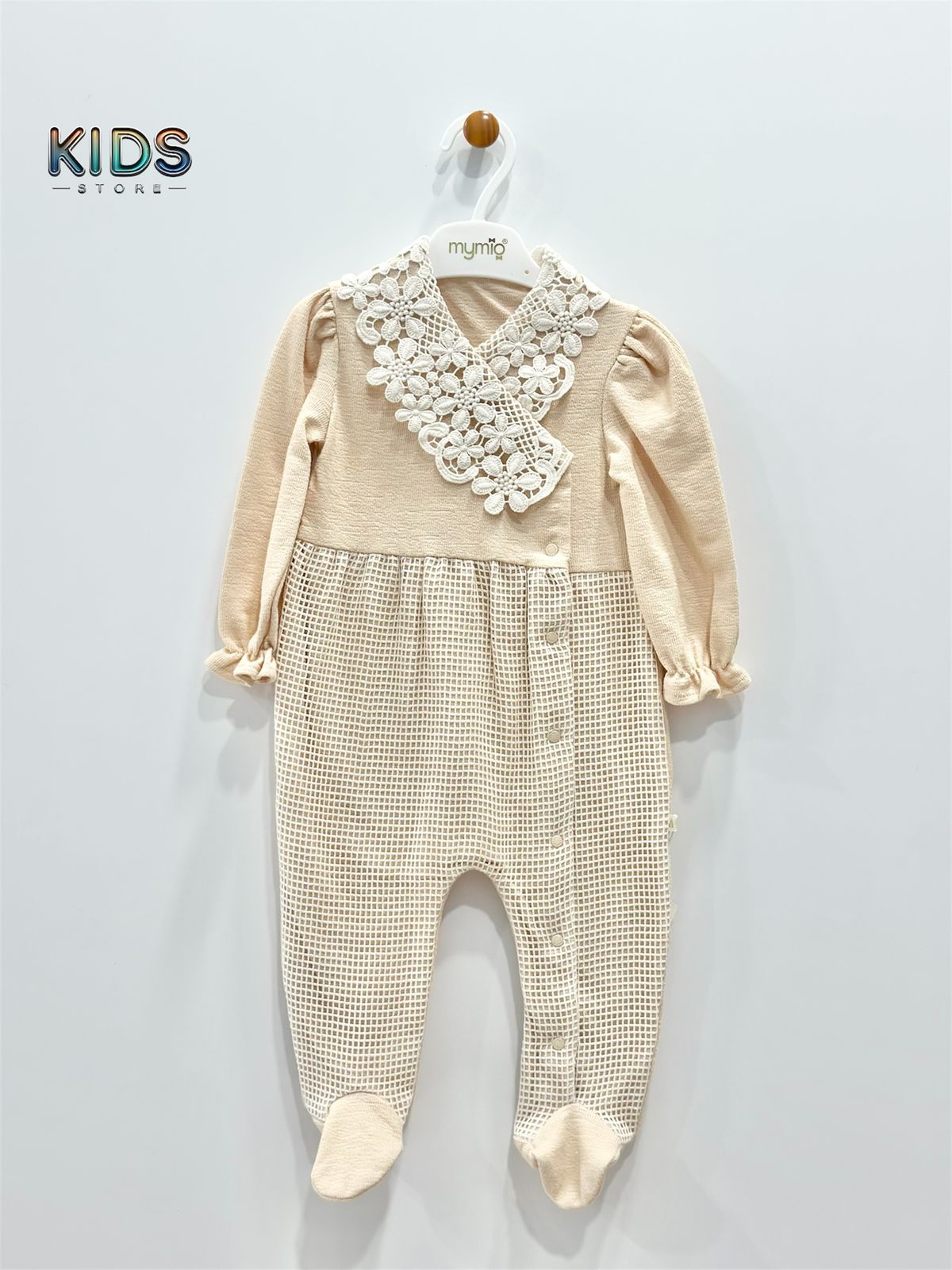 Lace Whisper – Waffle Touch Romper