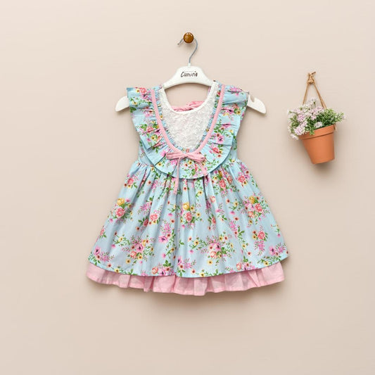 Petal Whisper Lace Bloom Layered Dress!