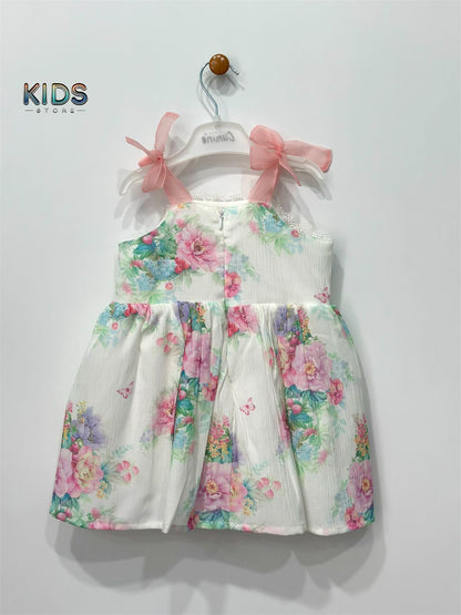 Garden of Grace – Blossom Ribbon Cotton Dress