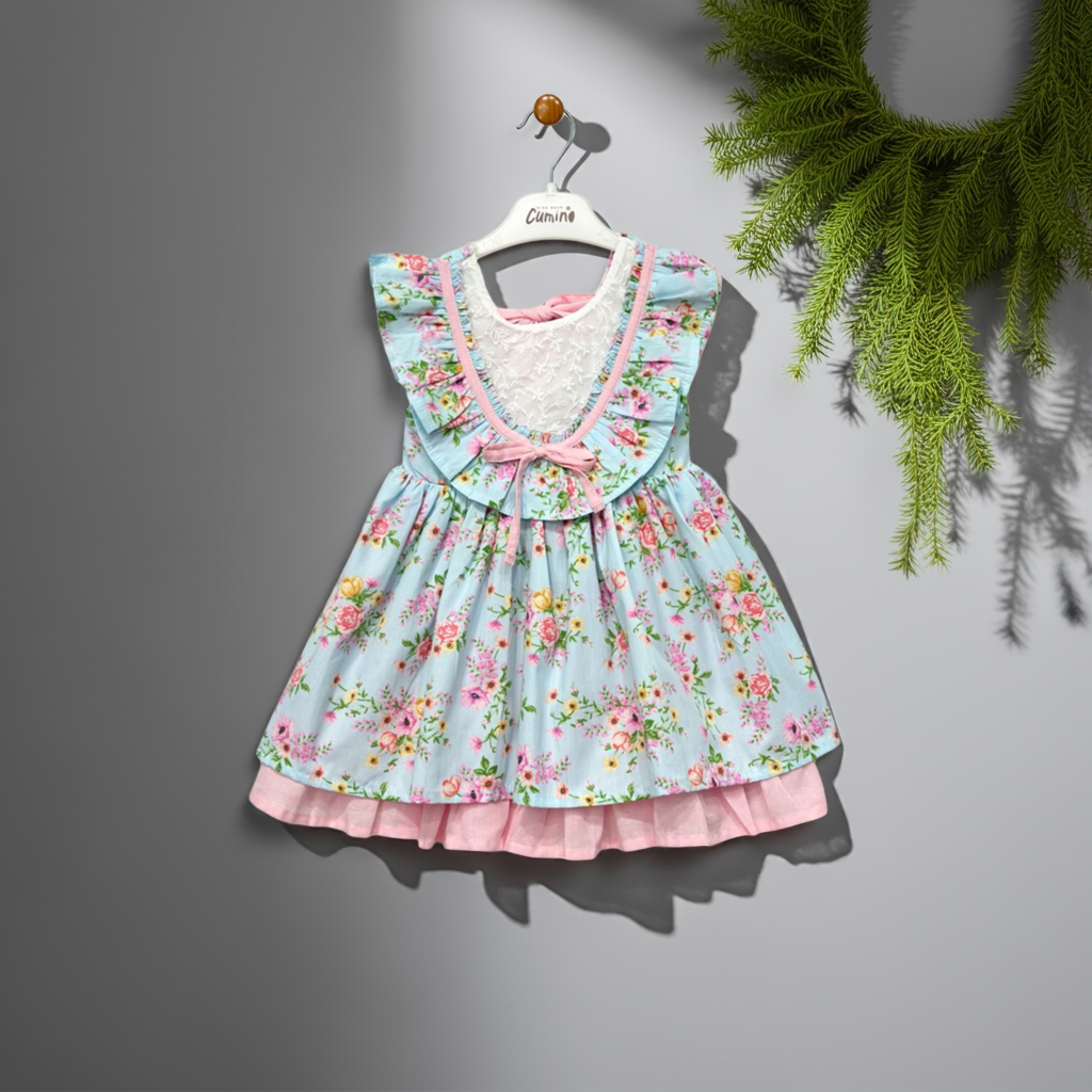 Petal Whisper Lace Bloom Layered Dress!