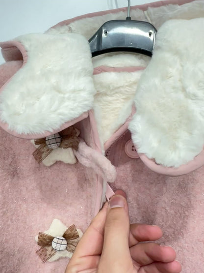 Blush Pink Coat with Extra-soft Fur